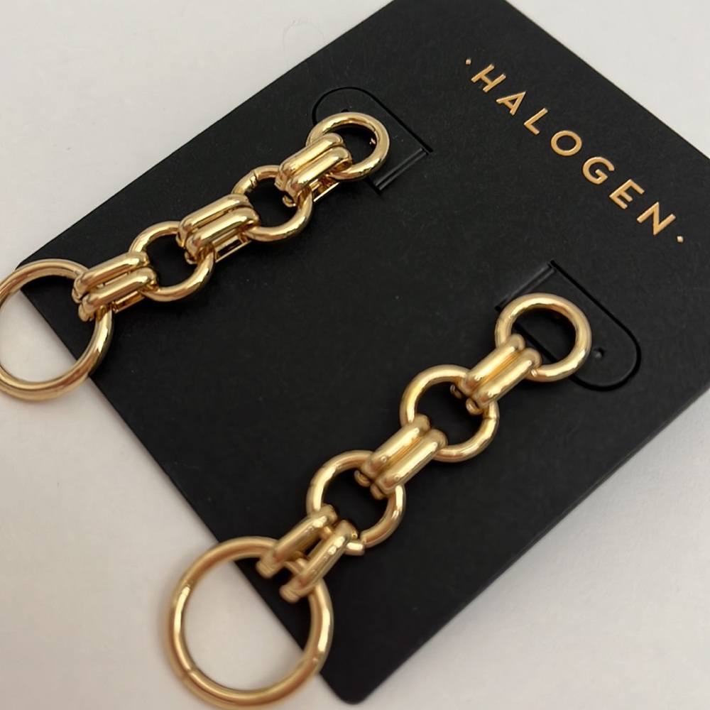 NEW Halogen Gold Chain Earrings